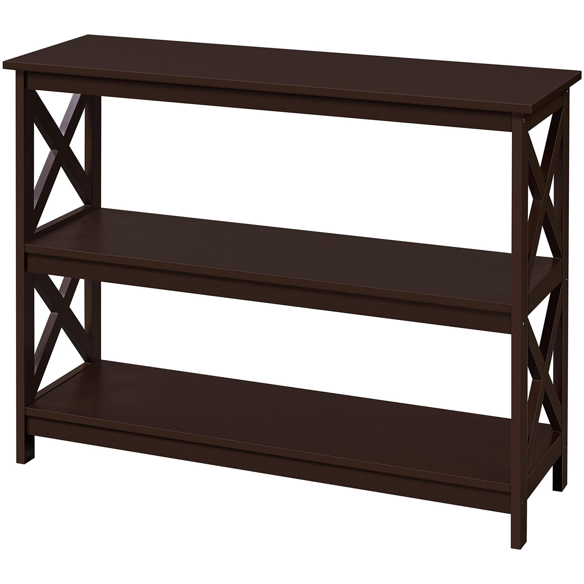 Storage & Organization - 収納に便利なコンソールテーブル。狭い玄関や、アパート、マンション、小さな家など、限られたスペースに最適な長めのテーブル。リビングのインテリアを引き立てるアクセント家具。ブラウン。