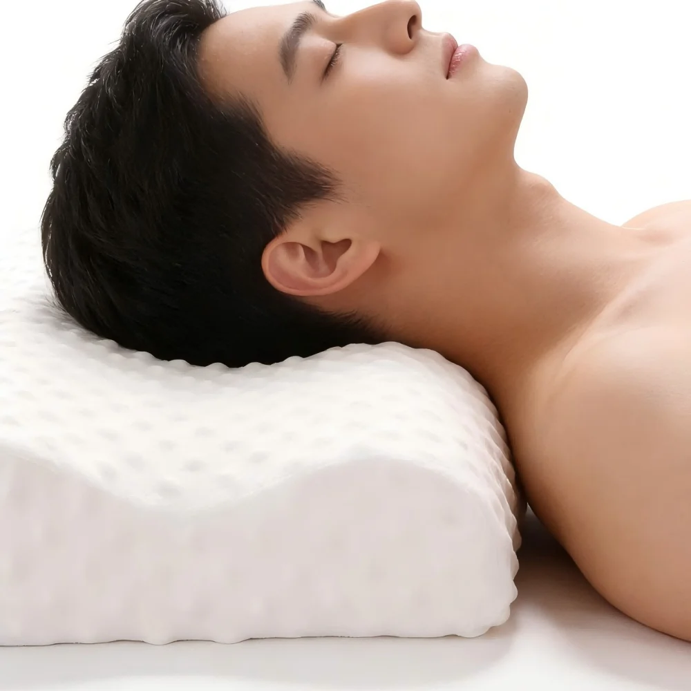 Memory Foam Orthopedic Pillow Neck Pain - 調整可能なメモリーフォーム横向き寝枕、整形外科的カーブネックサポート、首と肩の痛みを緩和、人間工学に基づいた頸椎サポート