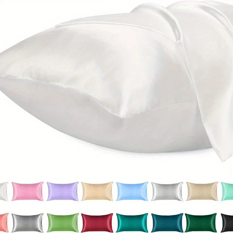Satin Silk Pillowcase Hair Skin - サテンシルク枕カバー,シルキーでソフトな髪用枕カバー,スキンカバー,お肌に似たギフト,1個