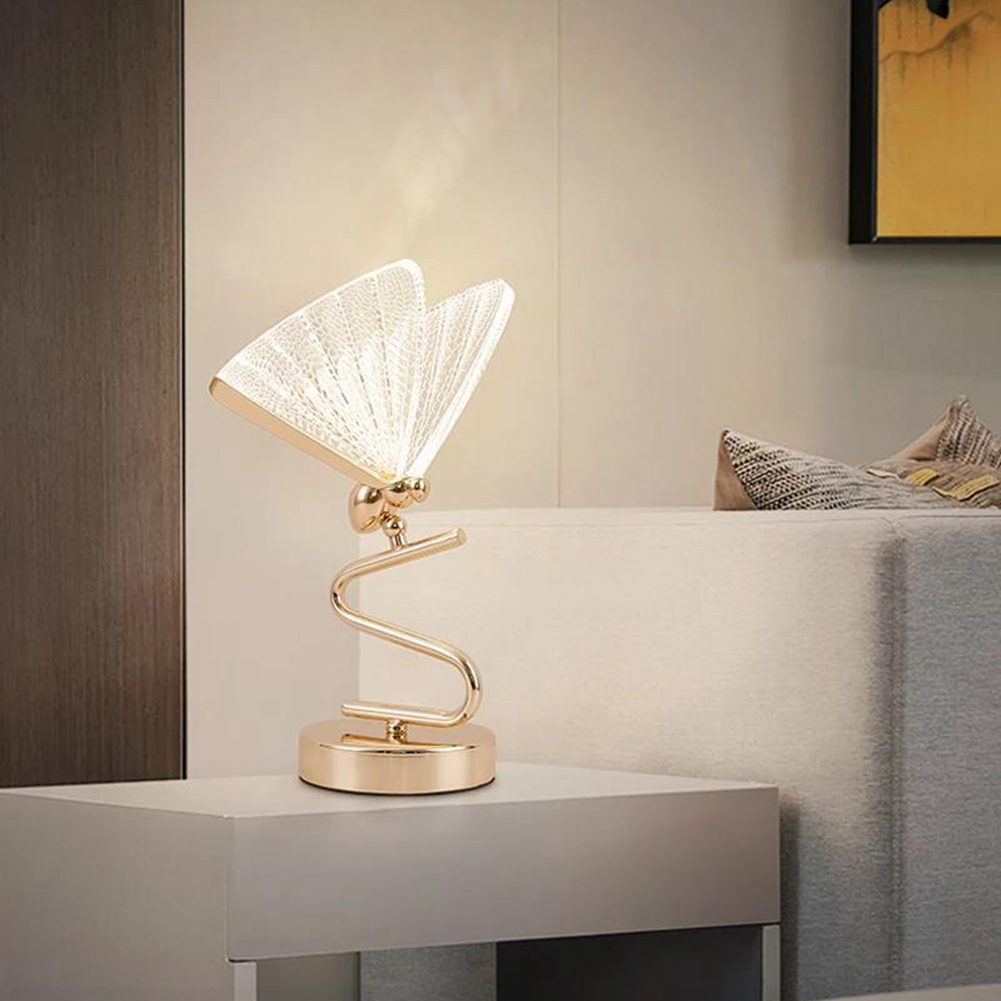 Lighting - 【新商品】蝶の装飾が施された6W LEDデスクランプ。リビングや寝室に最適なモダンなフロアランプ。EUプラグ、白色光。