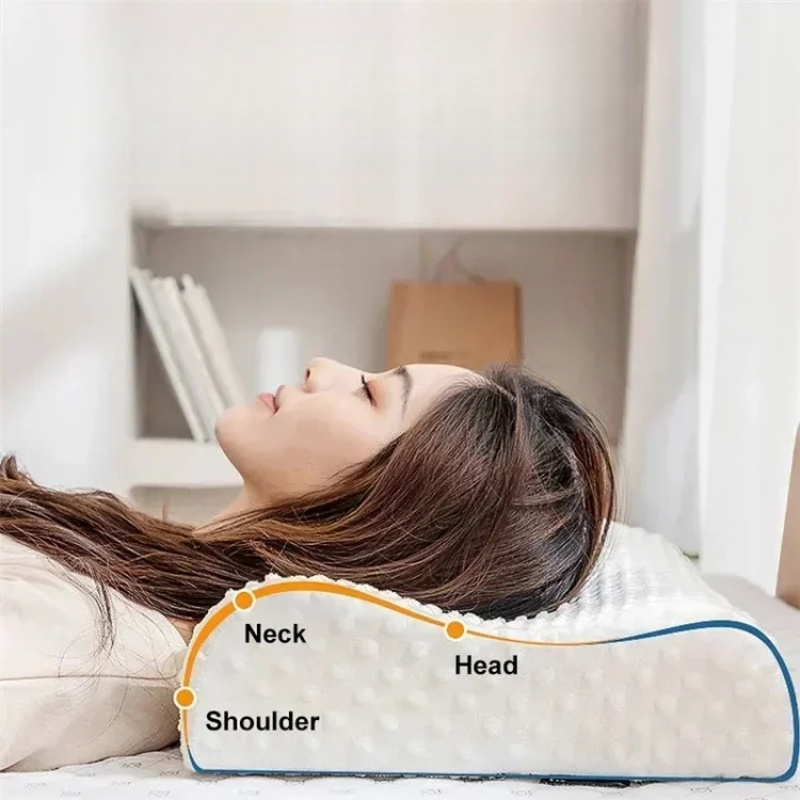 Memory Foam Orthopedic Pillow Neck Pain - ​ ​ 低反発枕 調節可能な横向き寝枕 首と肩の痛みを軽減する整形外科用カーブネックサポート枕
