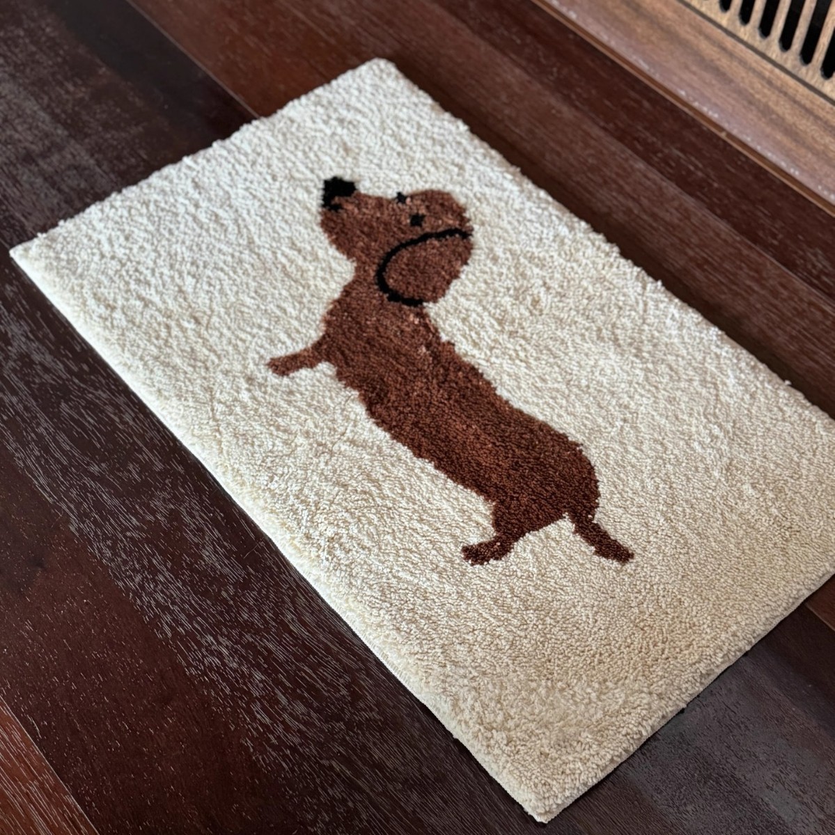 Quick Dry Diatomite Bath Mat - VIKAMA ダックスフントプリントバスマット滑り止め吸水速乾フロアマット浴室寝室家の装飾