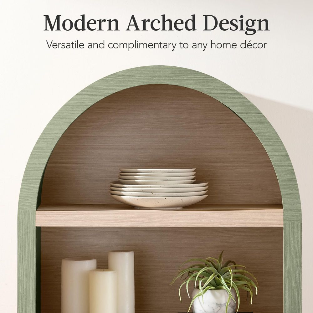 71インチの背の高いアーチ型キッチンパントリー、モダンファー - Kitchen のレビューと価格