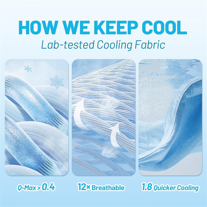 冷却ベッド用フィットシーツ アイスクールタッチ 通気性のある - Fitted Bed Sheets Deep Pocket のレビューと価格