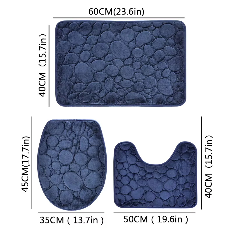 3 ピース/セットバスマット滑り止めソフト速乾浴室ソフトラグ - Quick Dry Diatomite Bath Mat のレビューと価格