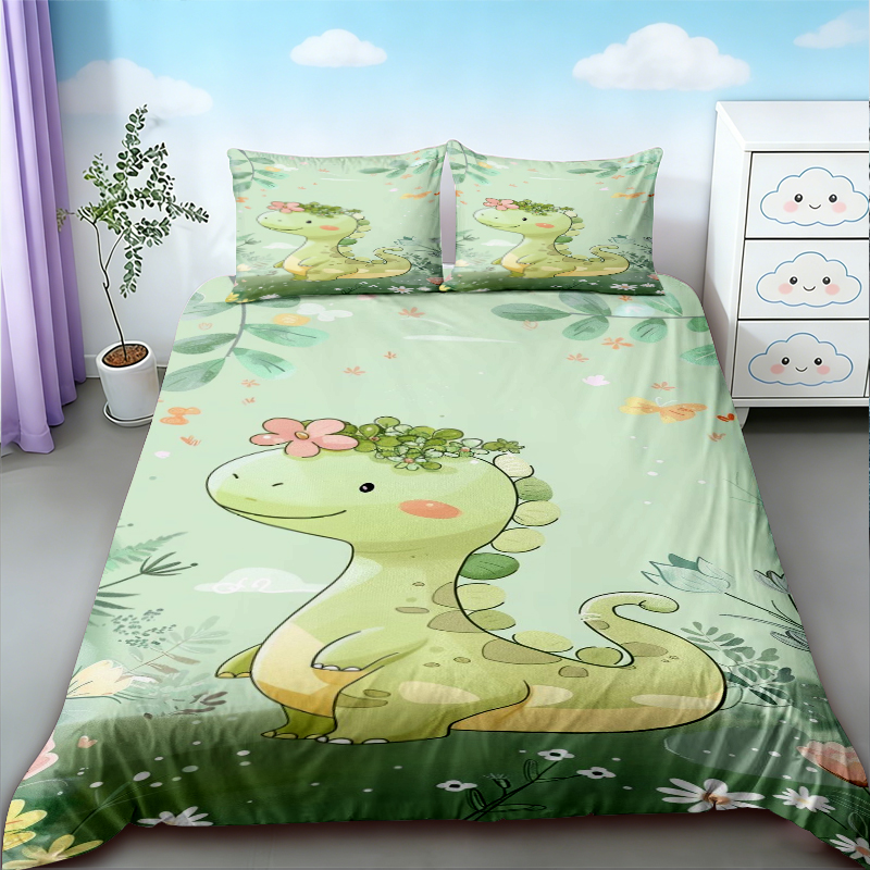 布団カバーかわいい恐竜キングクイーンかわいい漫画ワイルドディ - Bedding のレビューと価格