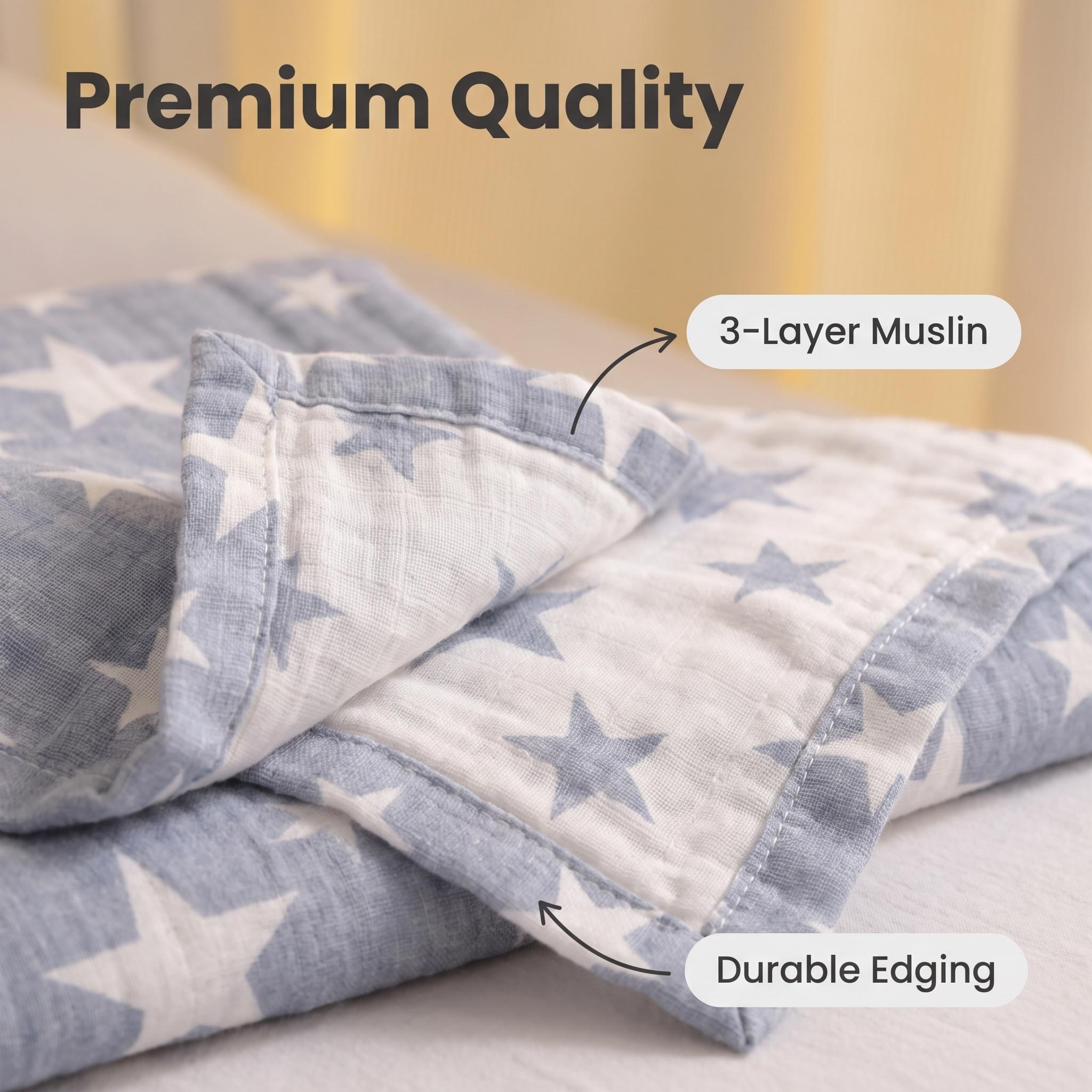 3層コットンモスリンスローケット、超ソフトで軽量、通気性があ - Muslin Cotton Bedspread のレビューと価格