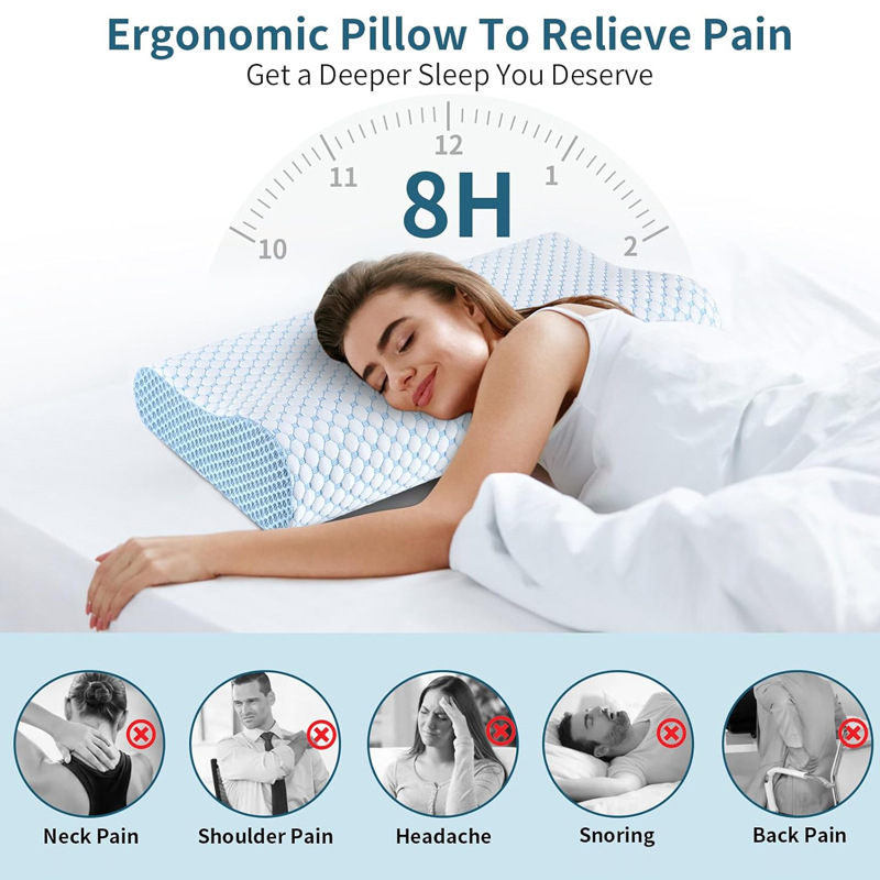 低反発枕 60*40*12CM 整形外科用メモリーフォーム  - Anti Snore Contour Pillow のレビューと価格