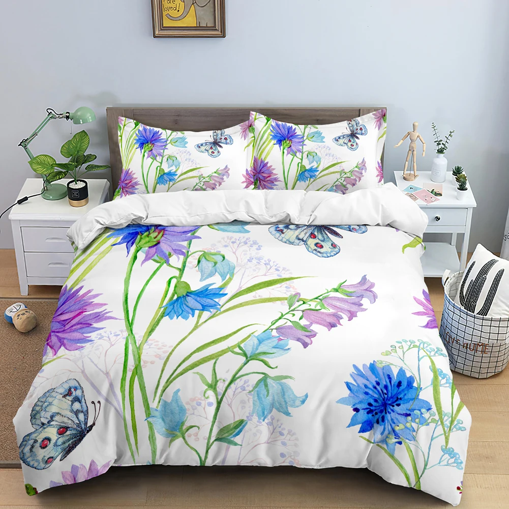 掛け布団カバー付きバタフライ寝具セット,3D花柄掛け布団カバ - Duvet Cover Sets With Zipper のレビューと価格