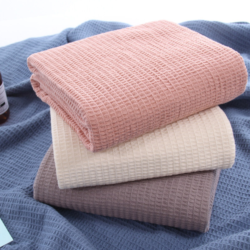 シフォンの夏のベッドカバー,グレー,ピンクのチェック柄,柔ら - Muslin Cotton Bedspread のレビューと価格