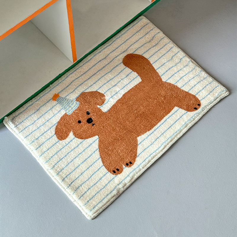 VIKAMA ダックスフントプリントバスマット滑り止め吸水速 - Quick Dry Diatomite Bath Mat のレビューと価格