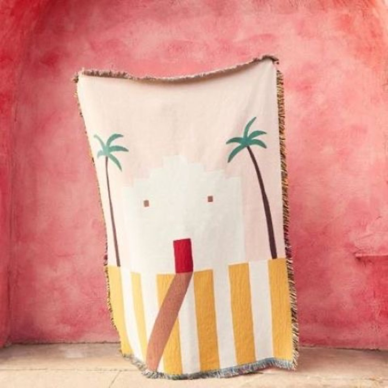 カラフルなアウトドアキャンプ装飾マット、テキスタイルシティイ - Boho Throw Blanket Fringe のレビューと価格